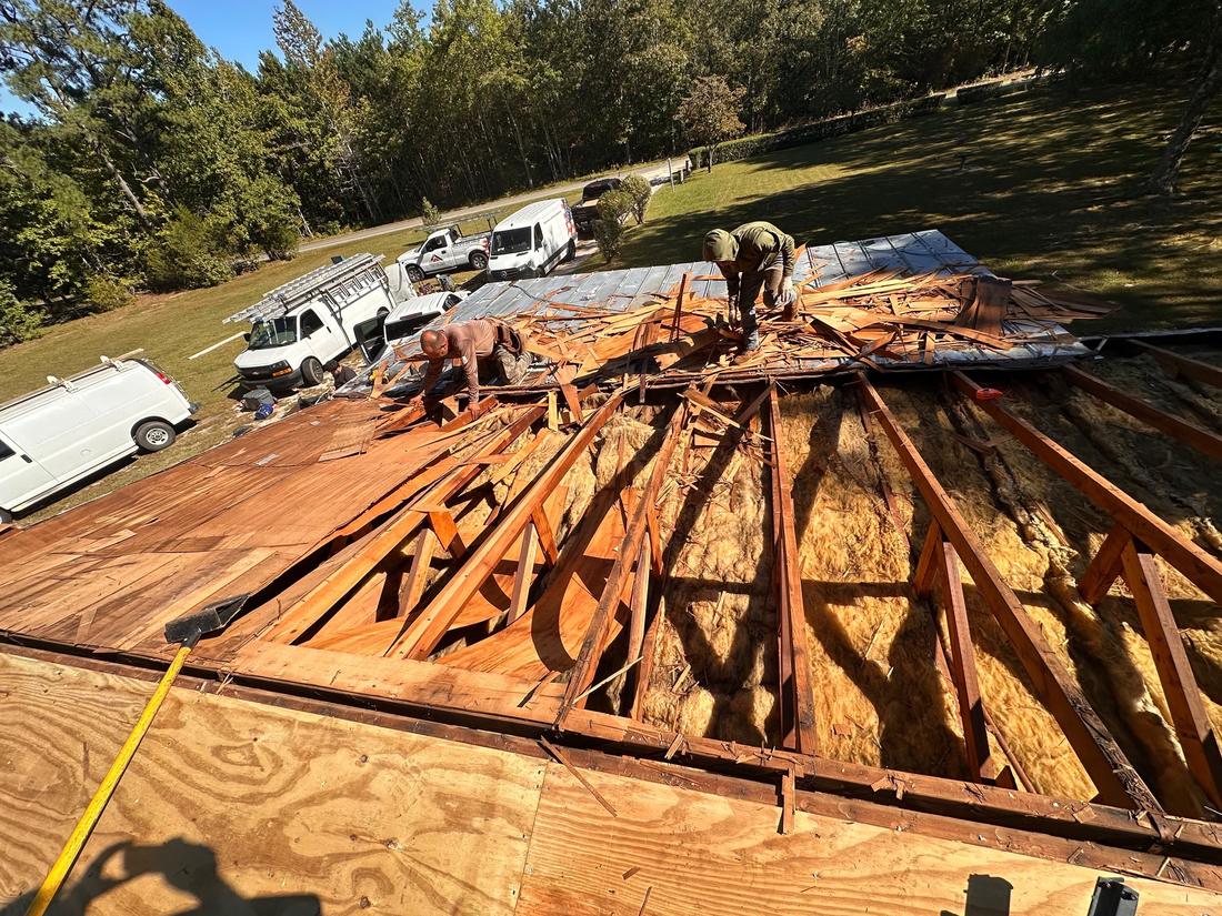 Roof tear-off and decking repair