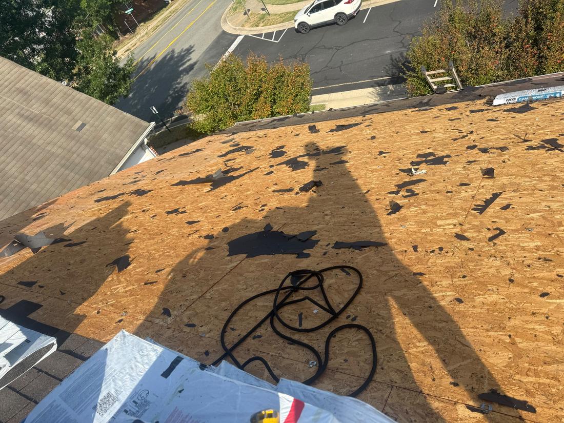Roof deck stripped and ready for new shingles