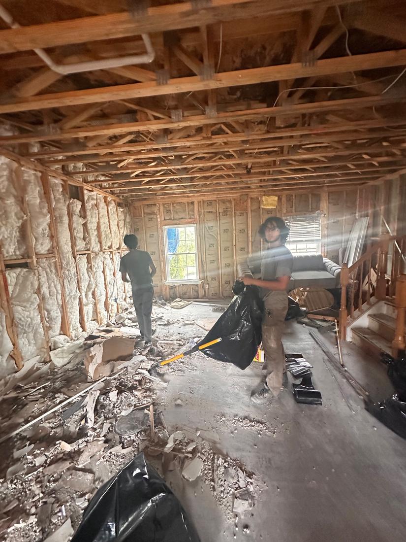 Interior demolition and debris cleanup