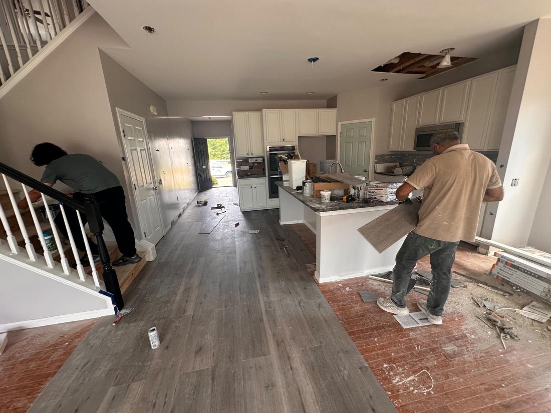 New plank flooring going in