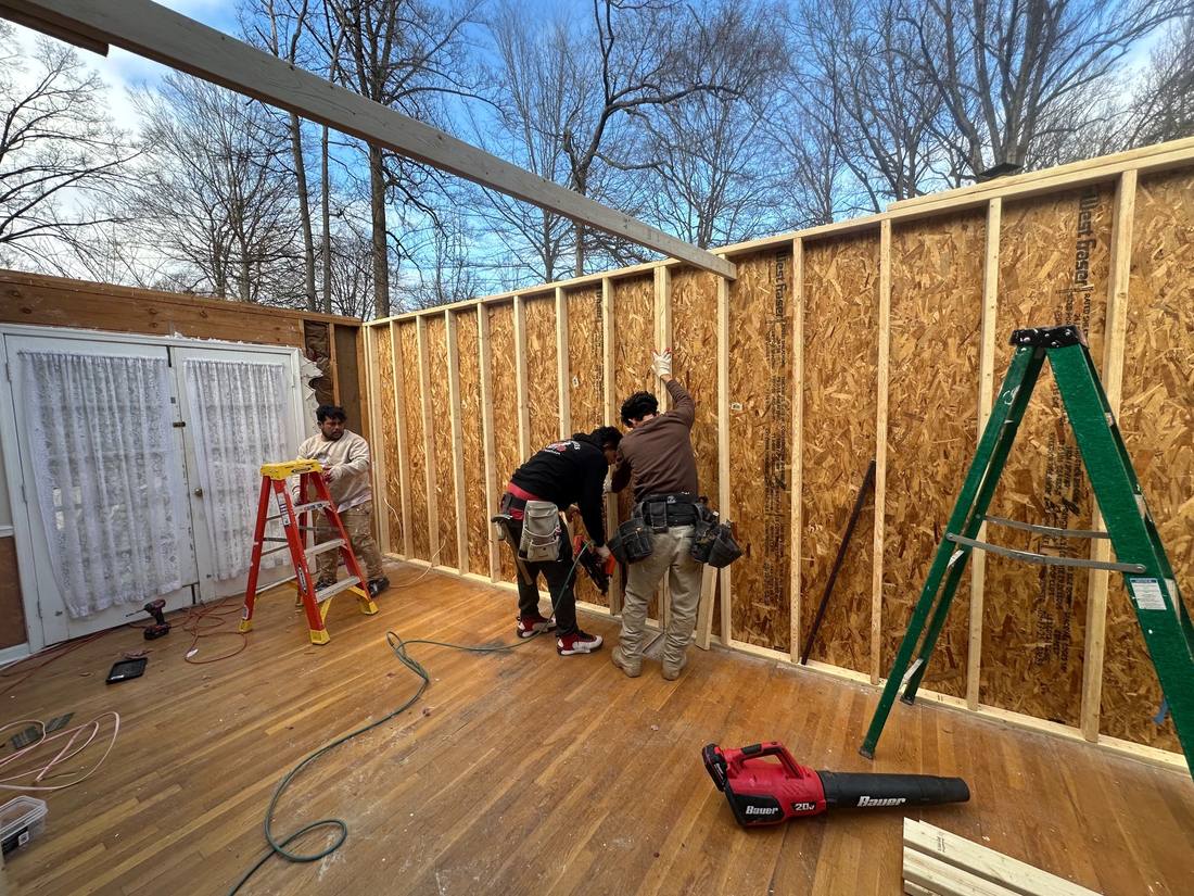 Framing a new addition wall