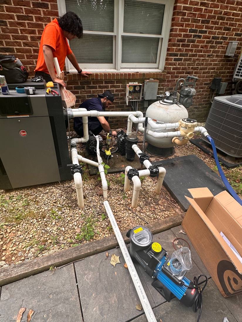 Replacing pool pump and equipment plumbing