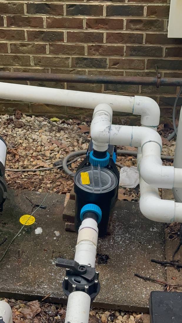 New pool pump installed and piped in